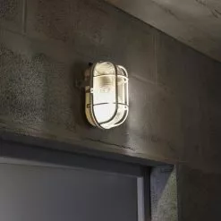 CENTRALE BRICO Hublot Avec Grillage, E27, Oval, Max 60 W