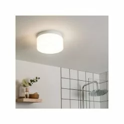 CENTRALE BRICO Plafonnier, Essentiel Plastique Blanc 1 Lumière(S) D.25 Cm