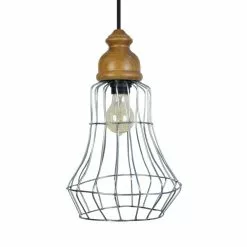 TOSEL Suspension Birne - H. 90 Cm - Argent