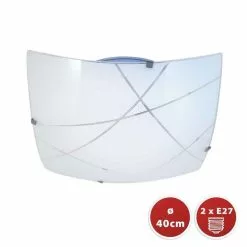 VELAMP MIRA: Plafonnier En Verre, Carré 40x40cm, E27