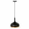 The Home Deco Factory Suspension Luminaire En Métal Cloche - Diam. 30 Cm - Noir