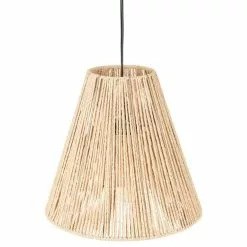 ATMOSPHERA Suspension Luminaire CĂ´ne Effet Corde Ethnik - H. 95 Cm - Beige