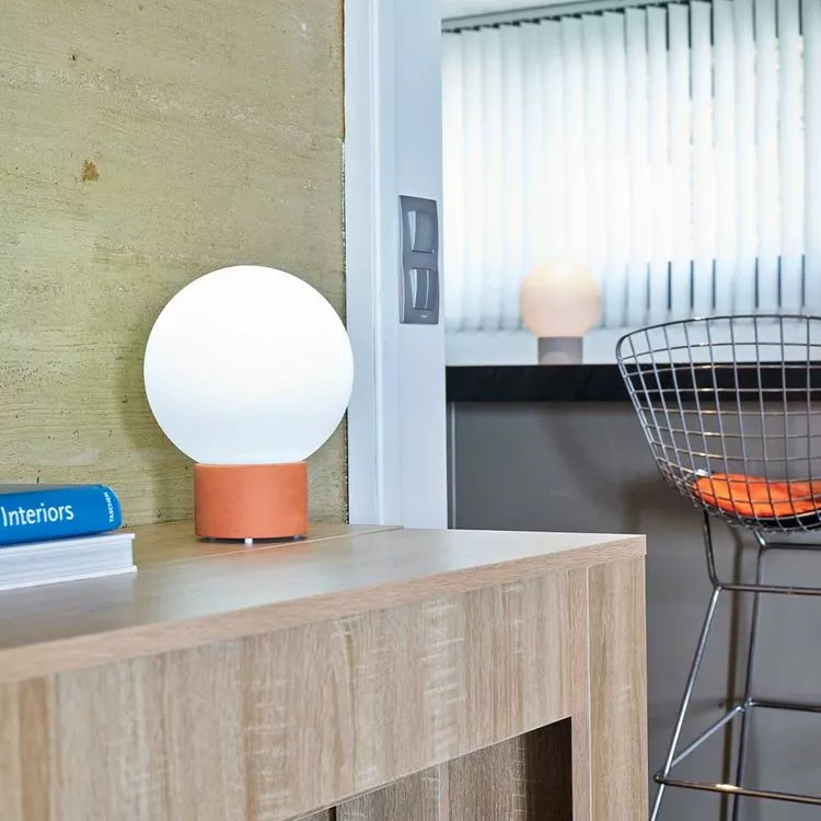 Lumisky Lampe De Table Touch Effet Beton Orange LED TERRA TERRE CUITE Orange Terre Cuite H 25 Cm – Image 5