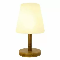 Lumisky Lampe De Table Sans Fil LED STANDY MINI WOOD Bois Clair Bois Naturel H25CM