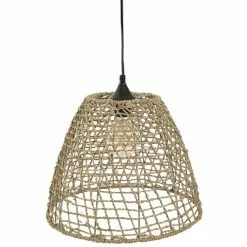 ATMOSPHERA Suspension Luminaire CĂ´ne En Rotin Jada - Diam. 35 Cm
