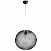 DIVERS Plafonnier Design Industriel Rond En Métal Spirit - H. 118 Cm - Noir