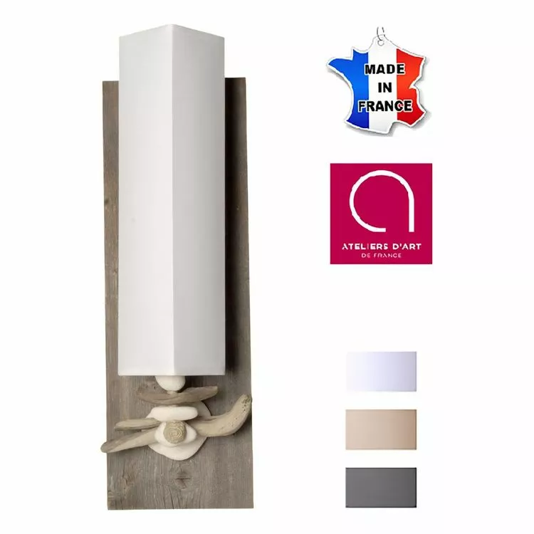 Bo Time Lampe Applique Murale Verticale En Bois Et Galets Bord De Mer - Fabriquée à La Main En France - 18 – Image 3