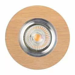 Paris Prix Spot Encastrable Rond LED Bois 13cm Naturel