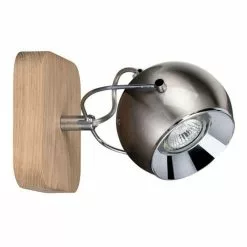 Paris Prix Applique Murale Ball 21cm Chêne Huilé & Chrome