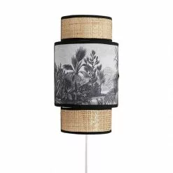 No Name Applique Incurvée Rotin Tissu Ombrage