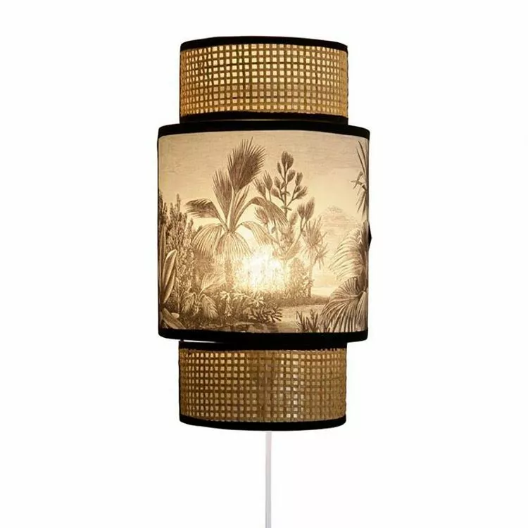 No Name Applique Incurvée Rotin Tissu Ombrage – Image 3