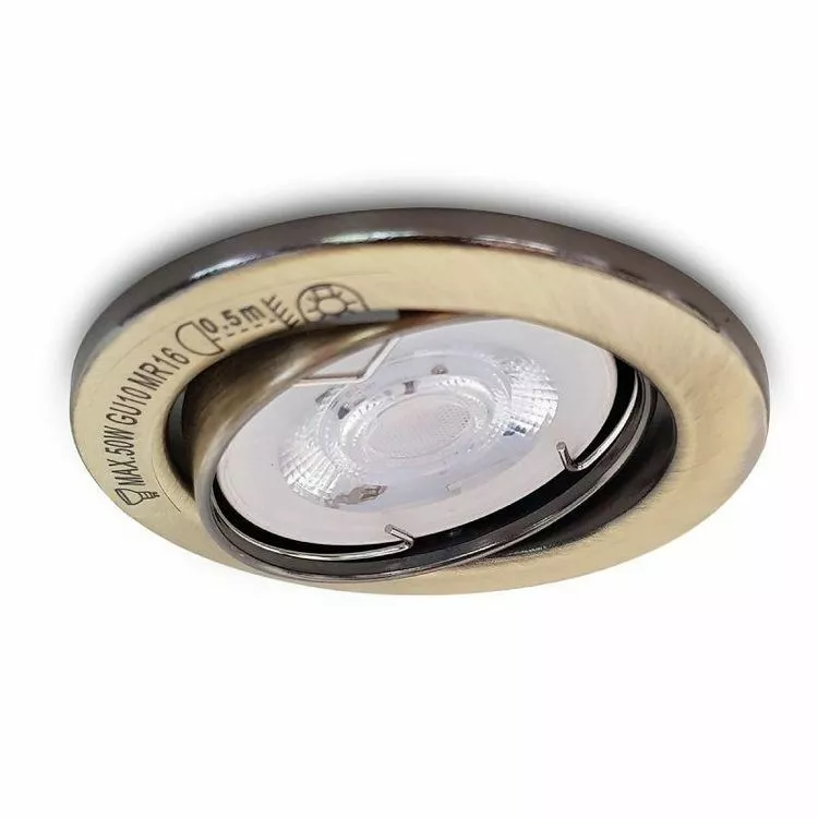 Paris Prix Spot Rond Design à LED Encastré 9cm Or – Image 2