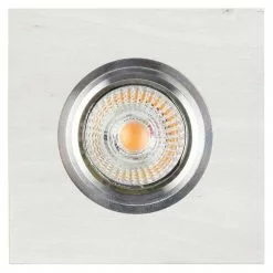 Paris Prix Spot Encastrable Carré LED Bois 9cm Blanc