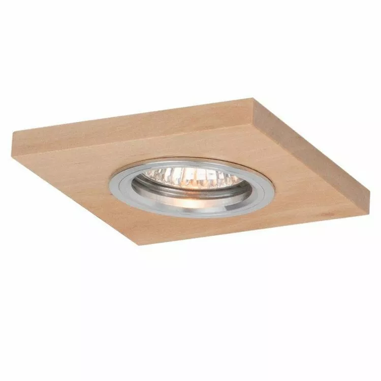 Paris Prix Lot De 3 Spots Encastrables Carré LED Bois 9cm Beige – Image 2