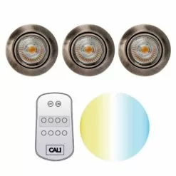 Paris Prix Lot De 3 Spots Encastrés Design Dimmable 9cm Gris