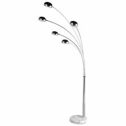 Paris Prix Lampadaire Design Five 200cm Chrome
