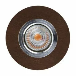 Paris Prix Spot Encastrable Rond LED Bois 13cm Marron