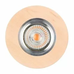 Paris Prix Spot Encastrable Rond LED Bois 13cm Beige