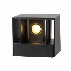 Lumisky Applique Murale Extérieur VALY Noir Aluminium H9,3CM