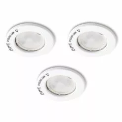 Paris Prix Lot De 3 Spots Encastrés Rond Fixe 9cm Blanc