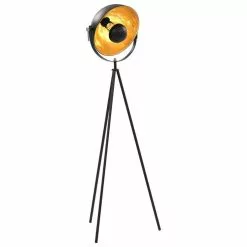 VIDAXL Lampadaire E27 Noir Et Dore 31 Cm