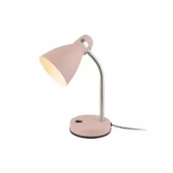 Leitmotiv Lampe De Bureau New Study Effet Mat - Vieux Rose