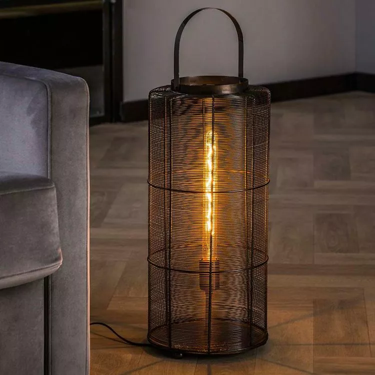 NOUVOMEUBLE Lampe à Poser En Métal Noire Industrielle REACHER – Image 2