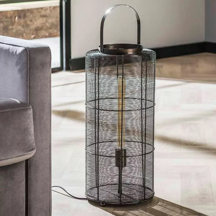 NOUVOMEUBLE Lampe à Poser En Métal Noire Industrielle REACHER – Image 3