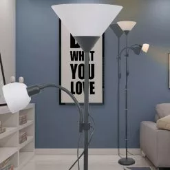 VIDAXL Lampadaire Noir