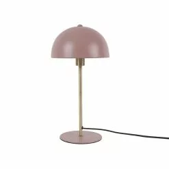Leitmotiv Lampe à Poser Design Métal Bonnet - H. 39 Cm - Vieux Rose
