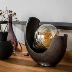 NOUVOMEUBLE Lampe De Table Design En Métal Noir LUNA