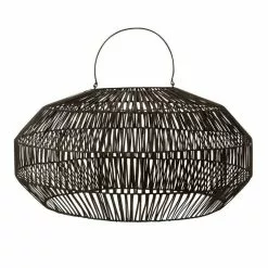 Paris Prix Abat-Jour Déco Rotin 57cm Noir