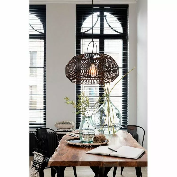 Paris Prix Abat-Jour Déco Rotin 57cm Noir – Image 2