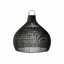 Paris Prix Abat-Jour Poire En Rotin Lyna 80cm Noir