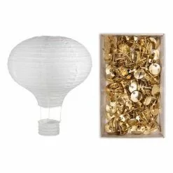 Youdoit Lampion Montgolfière Papier & Métal Ø 30 X 40 Cm + 150 Punaises Dorées