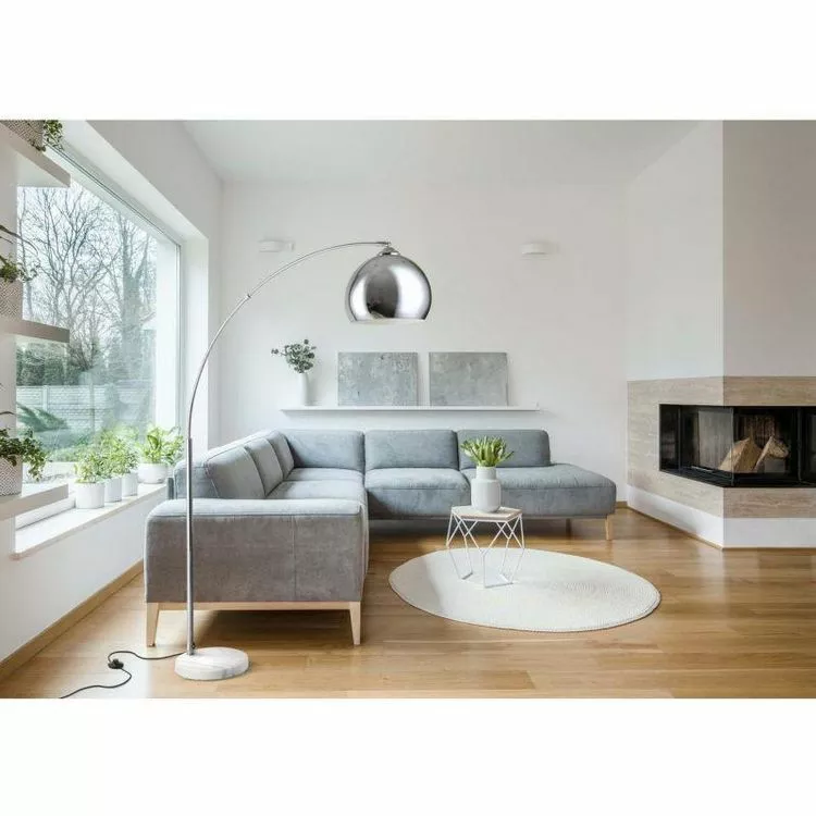 Paris Prix Lampadaire Arc Design Joliet 166cm Argent – Image 2