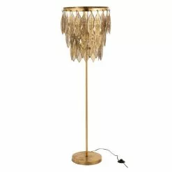 Paris Prix Lampadaire En Métal Design Feuilles 141cm Or