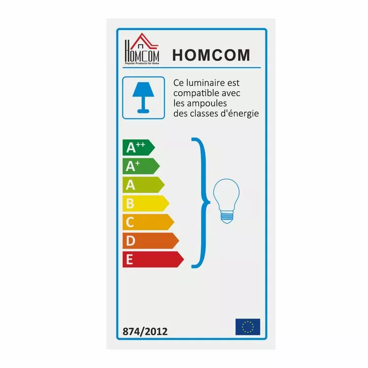 HOMCOM Lampadaire étagère Lampe étagère 26L X 26l X 160H Cm 3 étagères 4 Niveaux MDF Gris Clair – Image 4