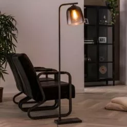 NOUVOMEUBLE Lampadaire Moderne En Verre Fumé SHAY