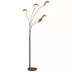 VIDAXL Lampadaire 200 Cm 5 X E14 Argente