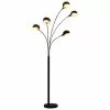 VIDAXL Lampadaire 200 Cm 5 X E14 Noir Et Dore