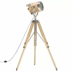 VIDAXL Lampadaire A Trepied Bois De Manguier Massif 131 Cm