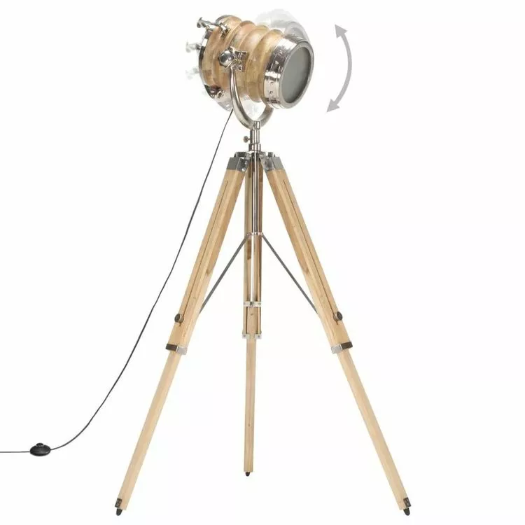 VIDAXL Lampadaire A Trepied Bois De Manguier Massif 131 Cm – Image 3