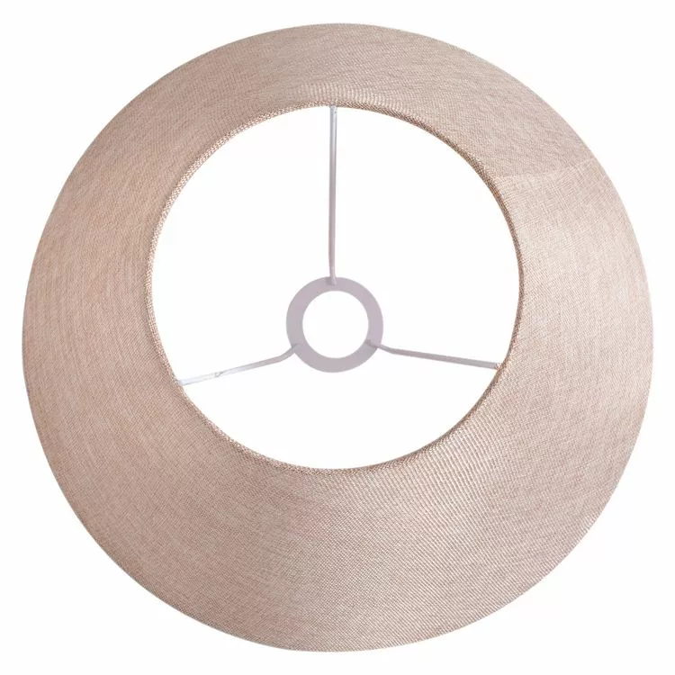 HOMCOM Lampe De Table - Lampe à Poser Style Marin - Ø 40 X 65H Cm - Abat-jour PVC Revêtement Lin Beige – Image 5