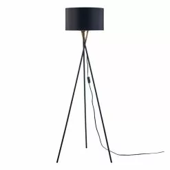 Paris Prix Lampadaire Trépied Design Lavina 140cm Noir