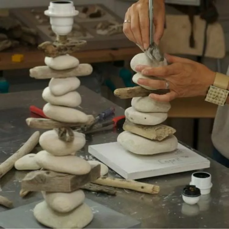 Bo Time Lampe à Pied Bord De Mer En Bois Flotté - Personnalisable - Fabriquée à La Main En France - 40 – Image 5