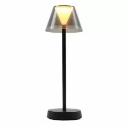 Lumisky Lampe De Table Sans Fil LED BEVERLY BLACK Noir Plastique H34CM