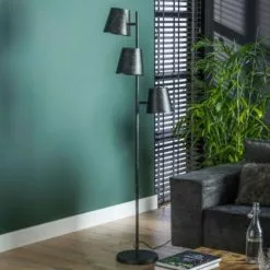 NOUVOMEUBLE Lampadaire Industriel En Métal Anthracite CINEMA