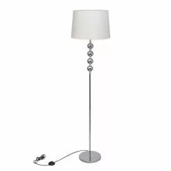 VIDAXL Lampadaire Avec Support Haut Decoration A 4 Boules Blanc