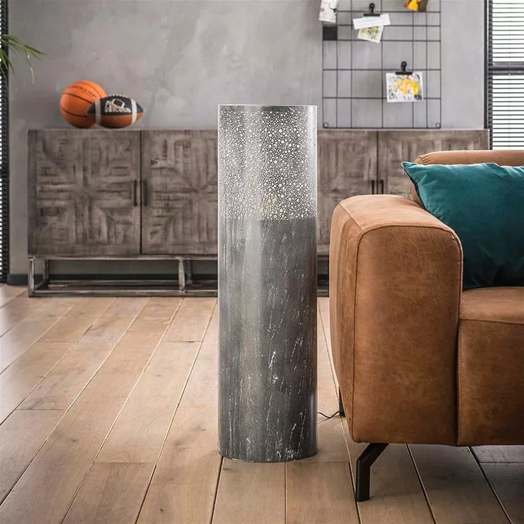 NOUVOMEUBLE Lampadaire Moderne En Métal Effet Béton ASHTON – Image 3